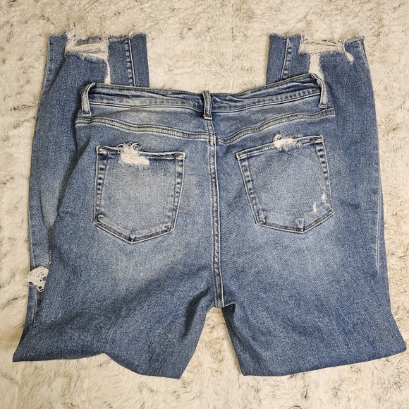 Flying Monkey Distressed Ripped Ankle Jeans Medium Wash 32 - Picture 11 of 13